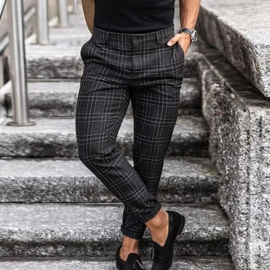 Thomas - Pantaloni Slim-Fit Classici a Quadri