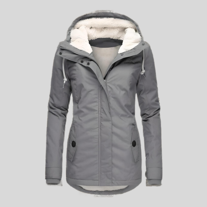 Mila - Warme Winterjacke mit Steppdesign und Kapuze