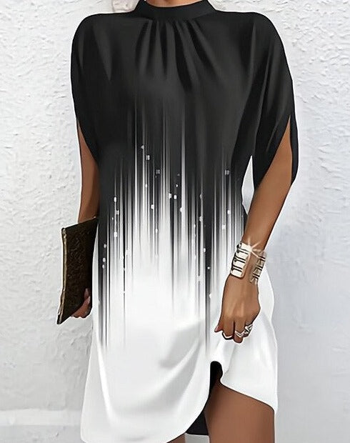 Mandy | Botanischer Druck kurze Kleid