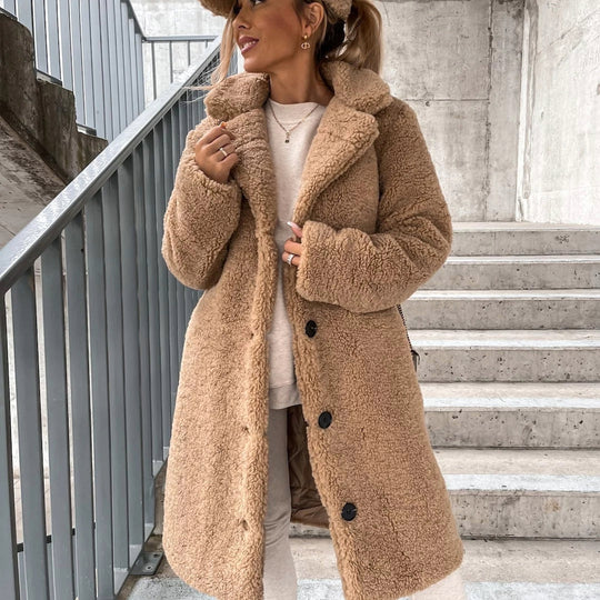Mandy | Warm teddy coat elegant and cozy coat