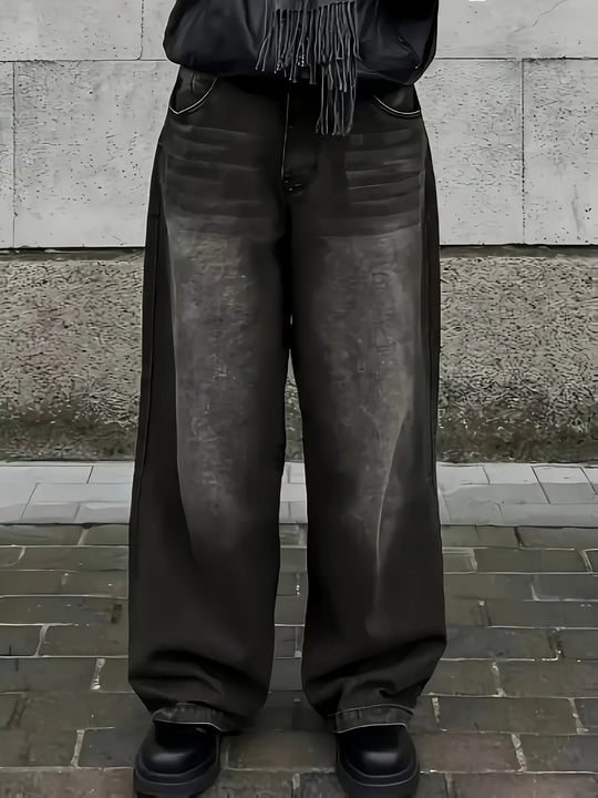 Marcel | Modieuze baggy jeans met wijde pijpen