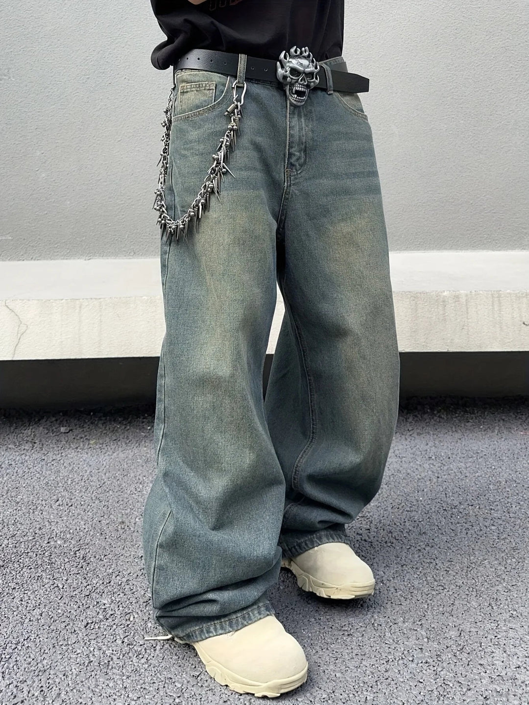 Marcel | Modieuze baggy jeans met wijde pijpen