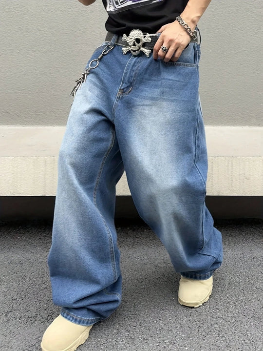 Marcel | Modieuze baggy jeans met wijde pijpen