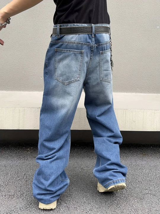 Marcel | Modieuze baggy jeans met wijde pijpen
