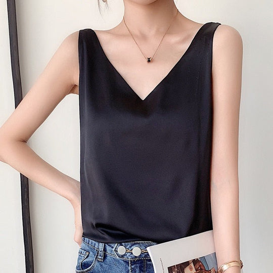 Maria | Elegant silk tank top