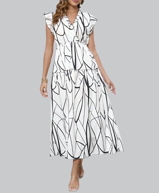 Maria | Abito estivo maxi leggero con scollo a V