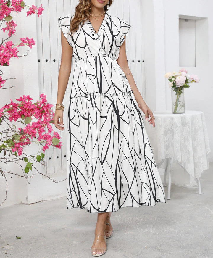 Maria | Airy V-neck summer maxi dress