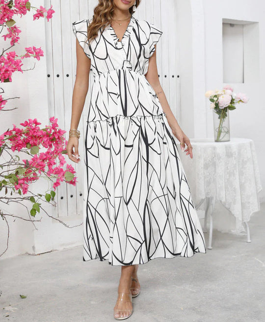 Maria | Abito estivo maxi leggero con scollo a V