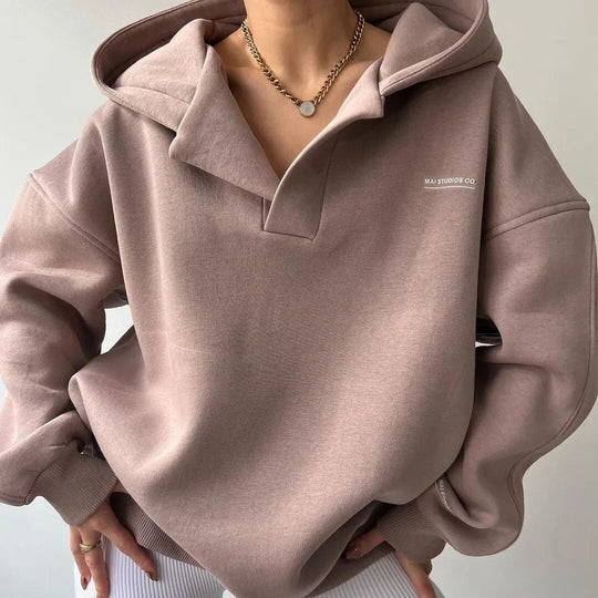 Maria | Übergroßer Baumwoll-Hoodie