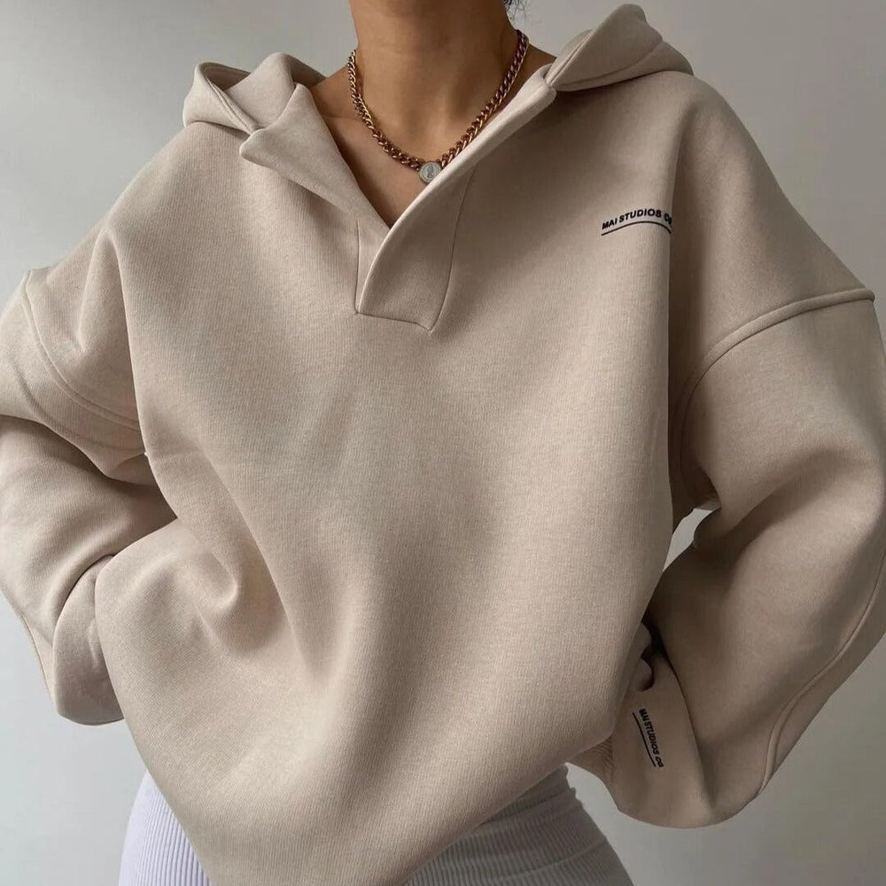Maria | Übergroßer Baumwoll-Hoodie
