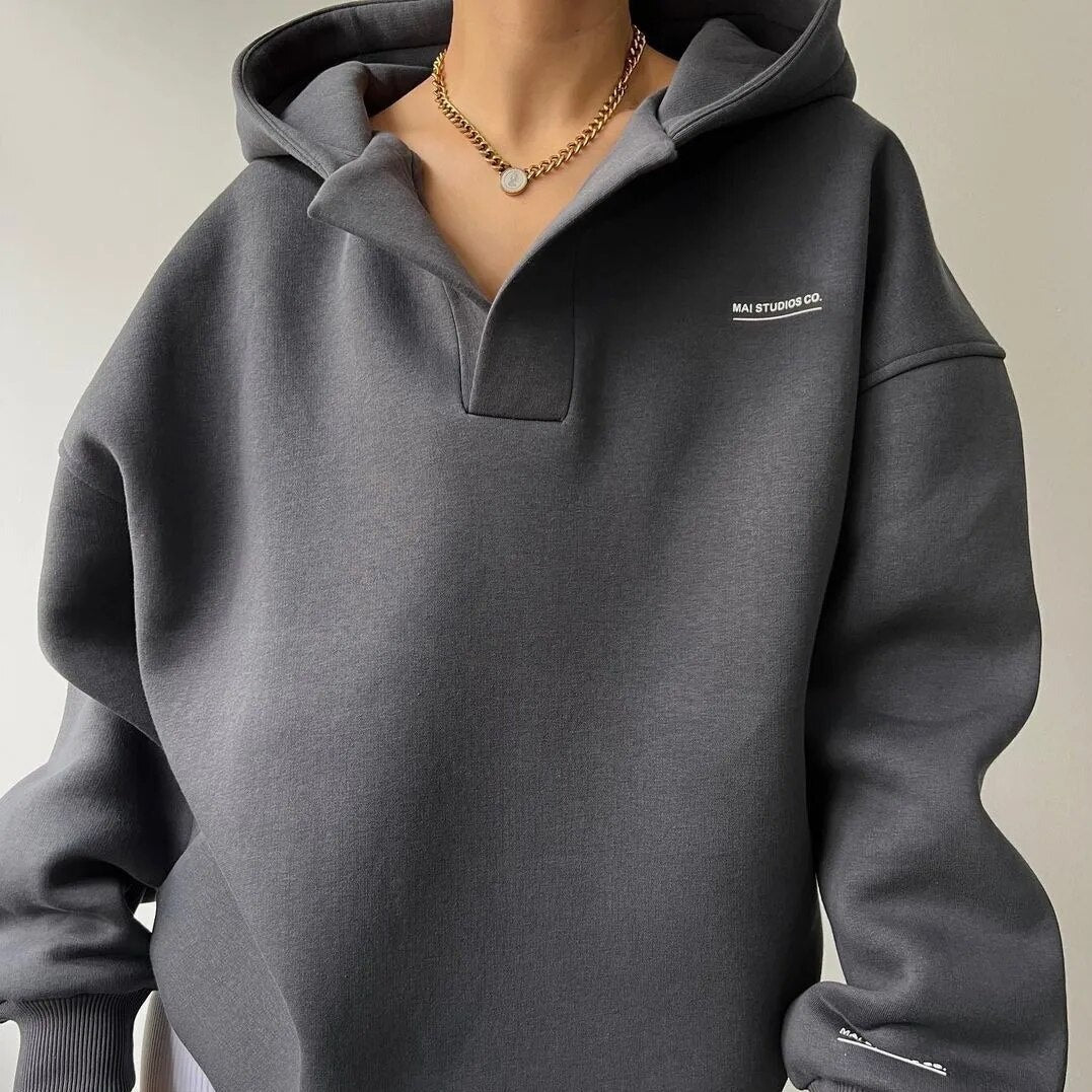Maria | Übergroßer Baumwoll-Hoodie