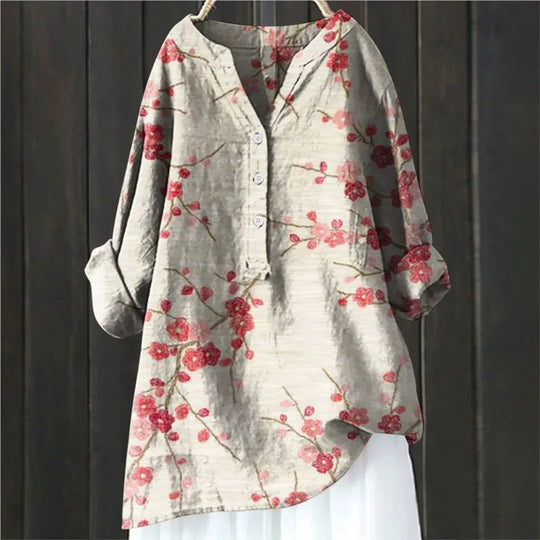 Marie | Plus Size Floral Summer Blouse