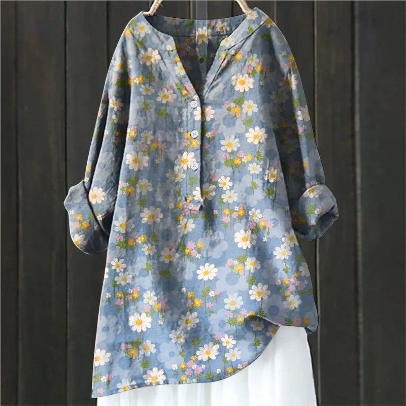 Marie | Plus Size Floral Summer Blouse