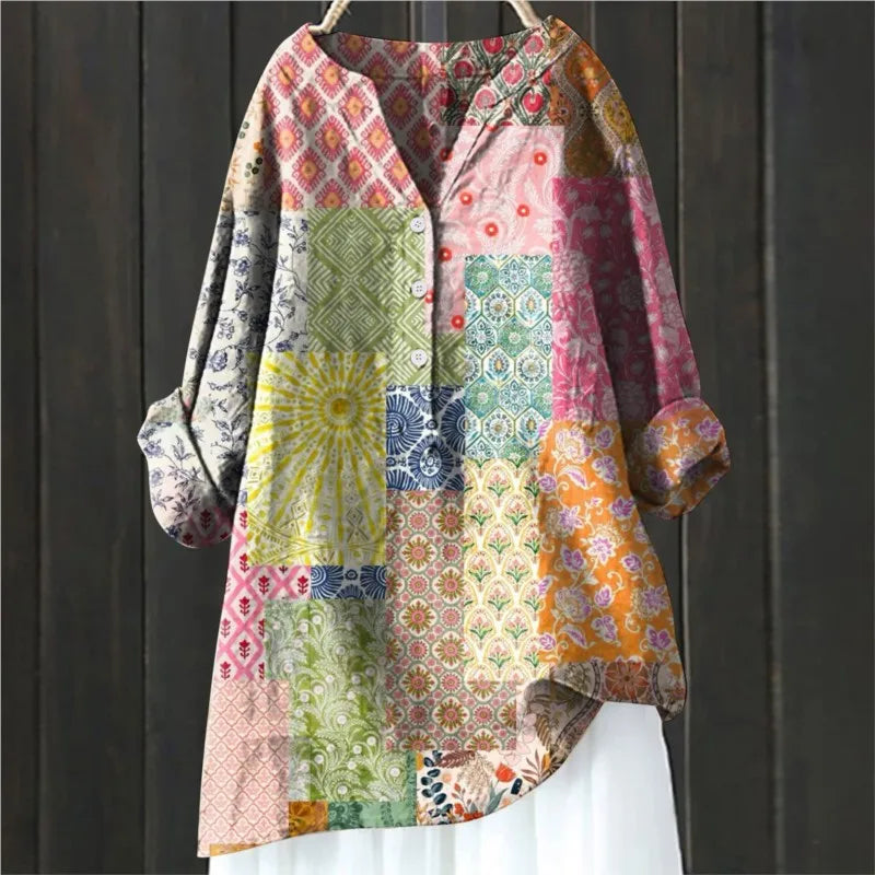 Marie | Plus Size Floral Summer Blouse
