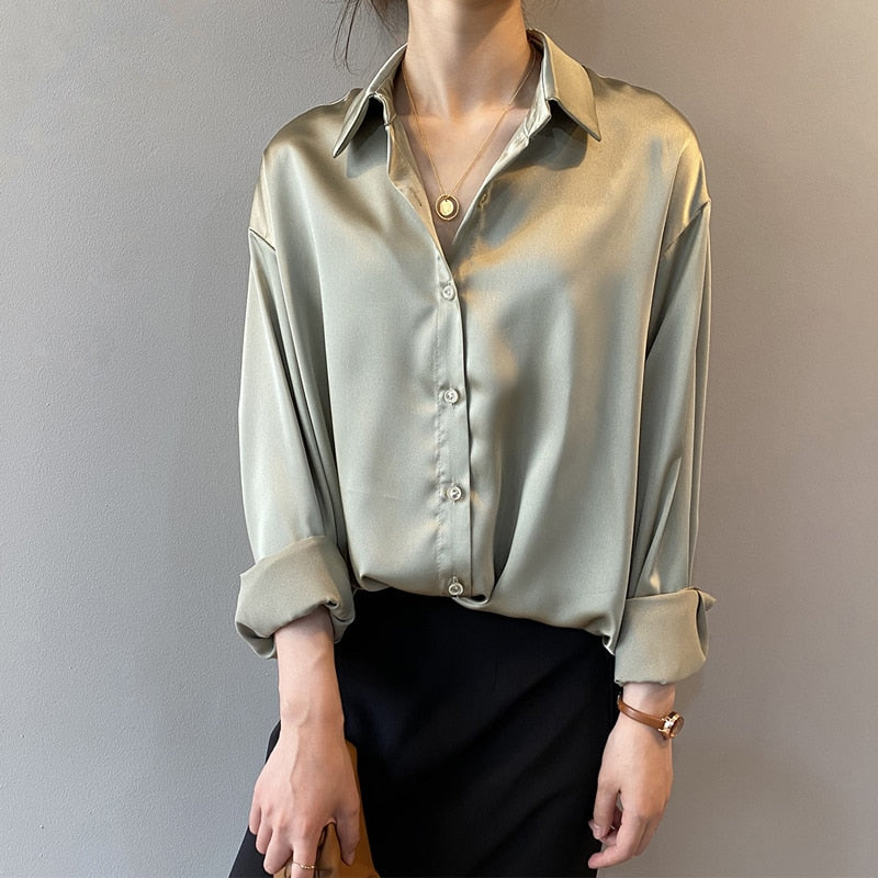 Marie | Silk blouse vintage blouse of 100% silk