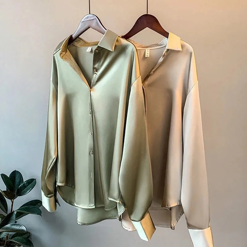 Marie | Seidenbluse Vintage Bluse aus 100% Seide