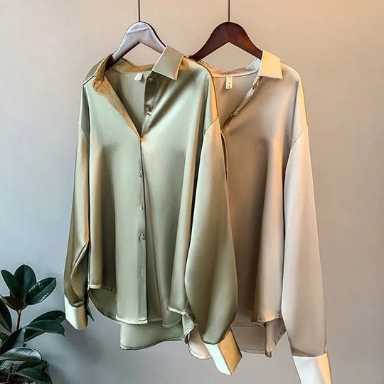 Marie | Seidenbluse Vintage Bluse aus 100% Seide
