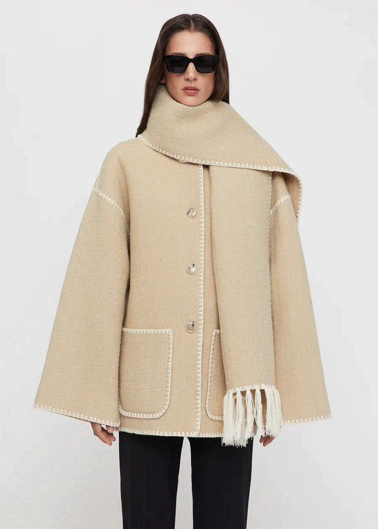 Marina | Giacca elegante e confortevole con sciarpa