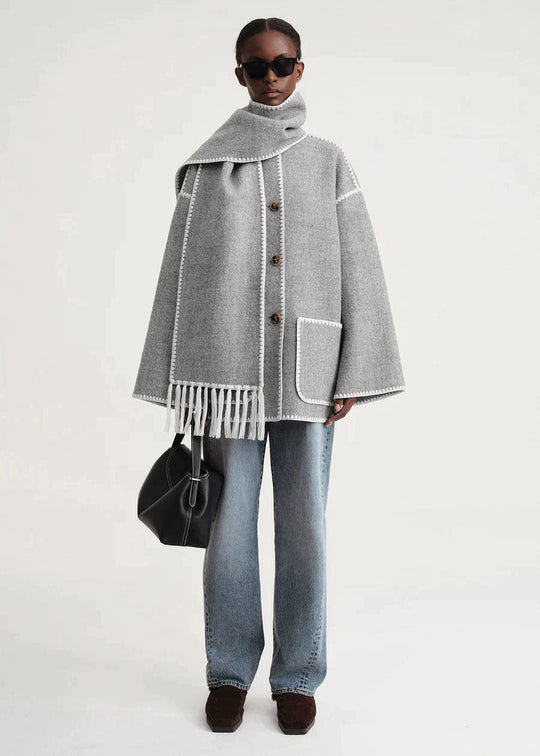 Marina | Giacca elegante e confortevole con sciarpa