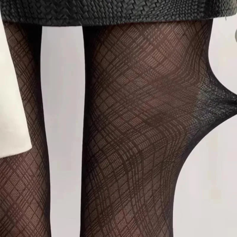 Marina | Stijlvolle panty met ruitpatroon