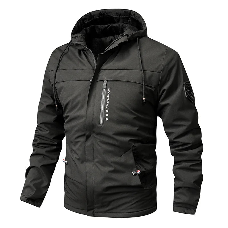 Mario | Sporty fleece padded jacket with hood