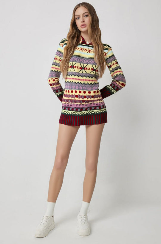 Martina | Klassischer warmer norwegischer grob gestrickter Pullover