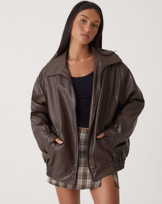 Noa | Women's Oversized Winter Coat | Brown
