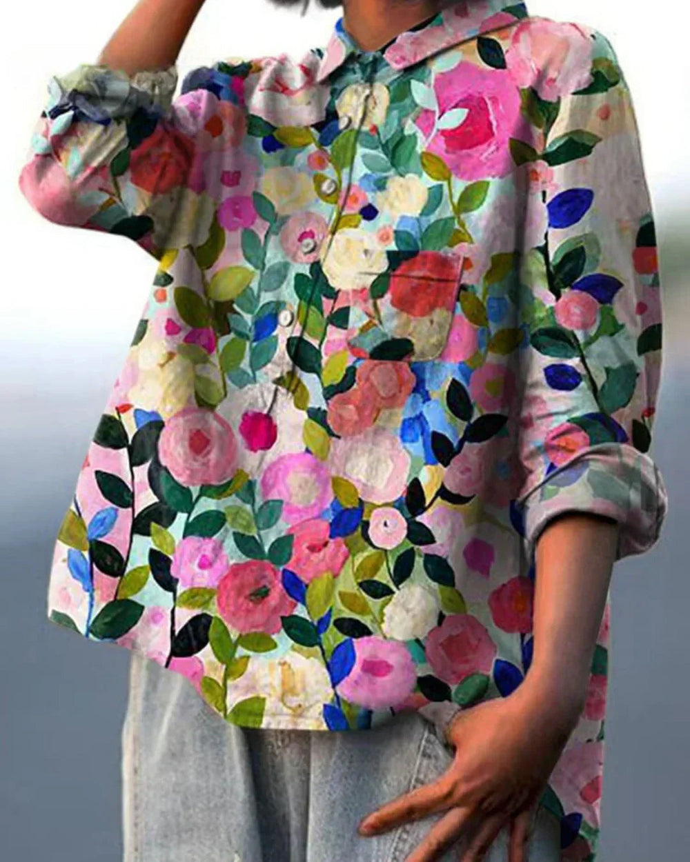 Michelle | Vintage Puff Blouse with Long Sleeves