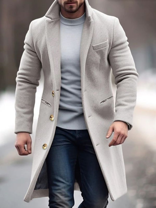 Marcus | Giacca Classica da Uomo con Bottoni | Grigio Pietra