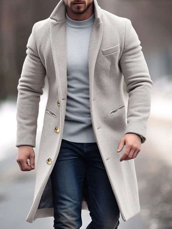 Marcus | Giacca Classica da Uomo con Bottoni | Grigio Pietra