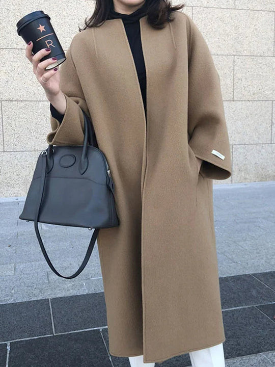 Nadine | Elegante lungo cappotto di lana