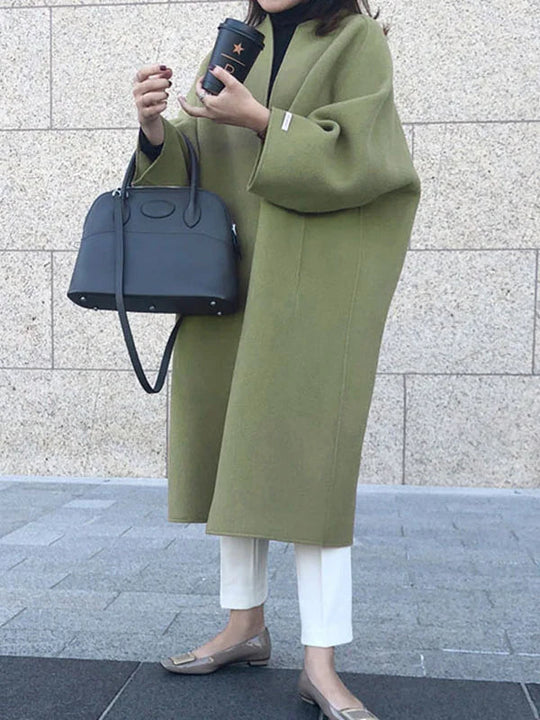 Nadine | Elegante lungo cappotto di lana