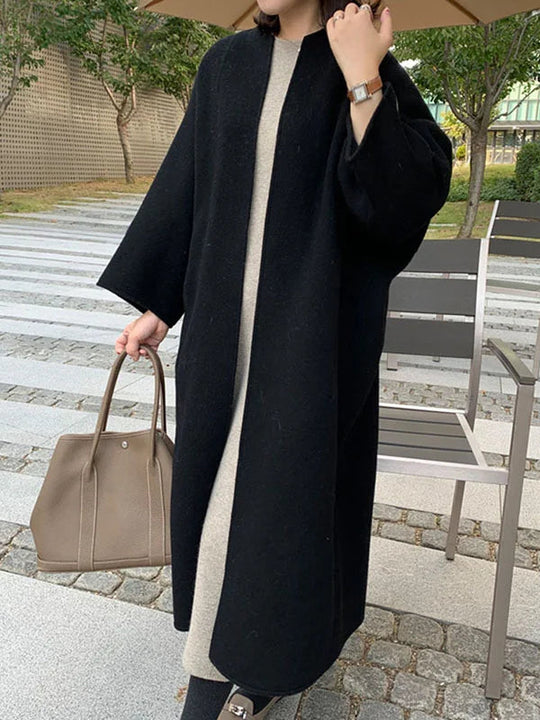 Nadine | Elegante lungo cappotto di lana