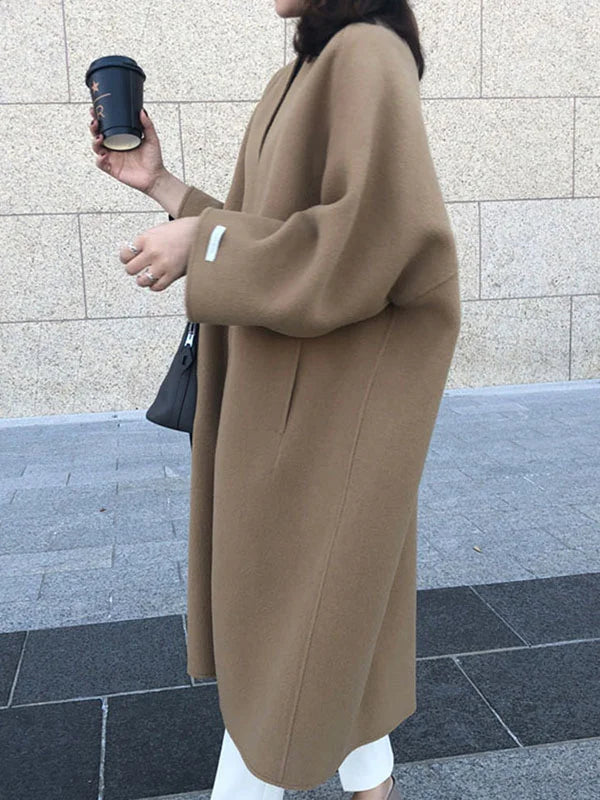 Nadine | Elegante lungo cappotto di lana