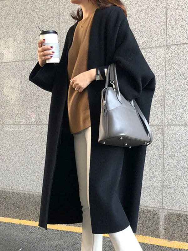 Nadine | Elegante lungo cappotto di lana