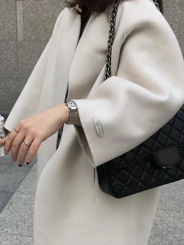 Nadine | Elegante lungo cappotto di lana