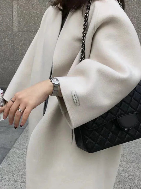 Nadine | Elegante lungo cappotto di lana
