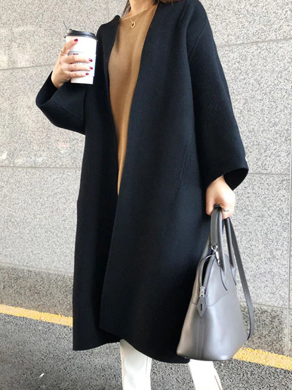 Nadine | Elegante lungo cappotto di lana