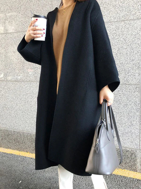 Nadine | Elegante lungo cappotto di lana