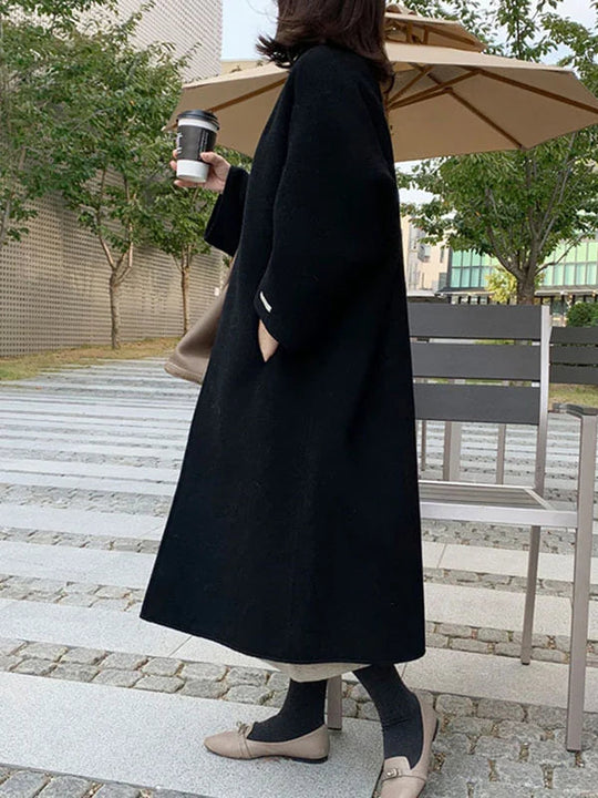 Nadine | Elegante lungo cappotto di lana