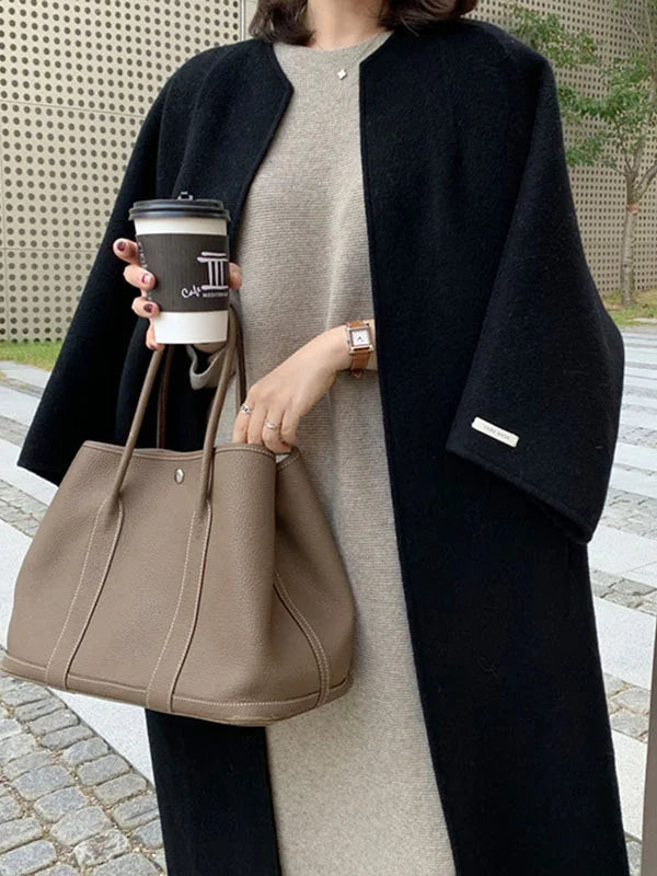 Nadine | Elegante lungo cappotto di lana