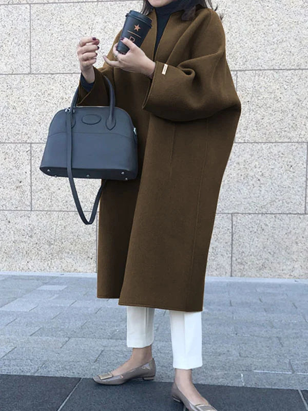 Nadine | Elegante lungo cappotto di lana