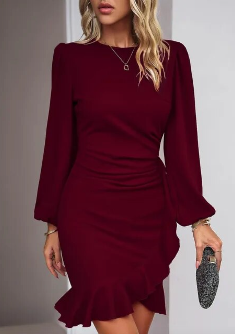 Nadine | Pleated formal bodycon dress