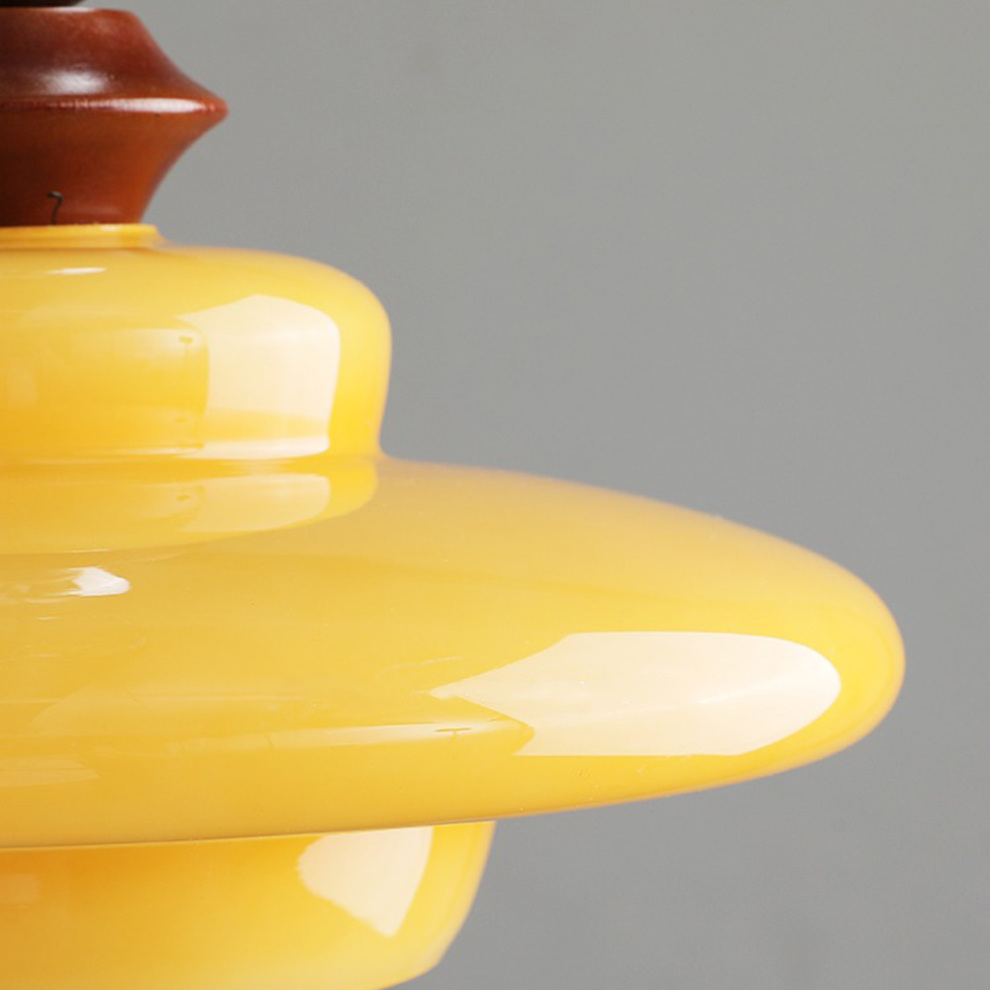 LumoVita | Lampada a sospensione da tavolo da pranzo in vetro medievale | Beige