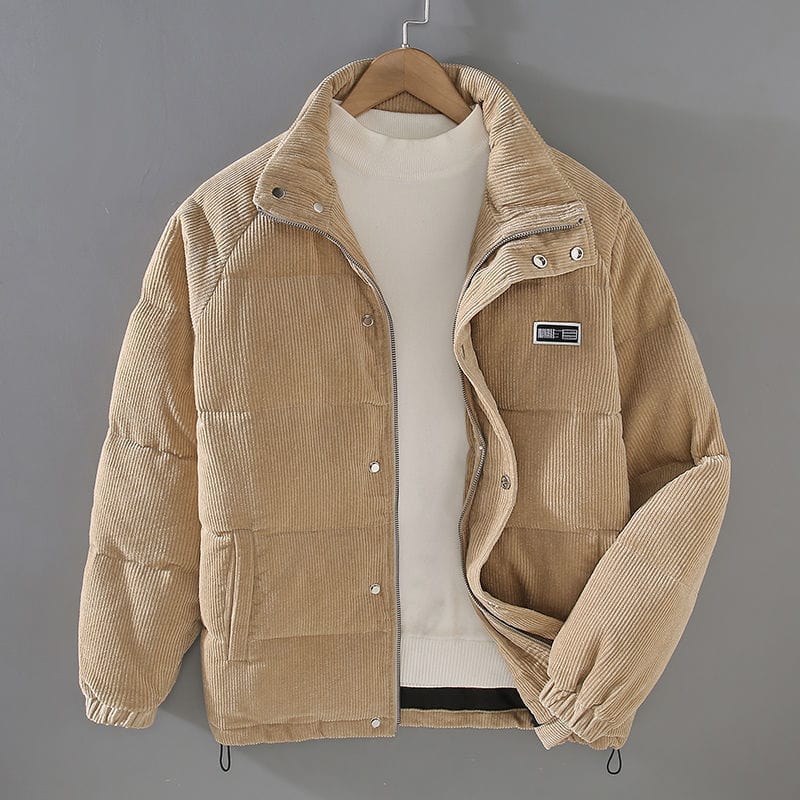 Milan - Warm padded men's jacket with elastic sleeves