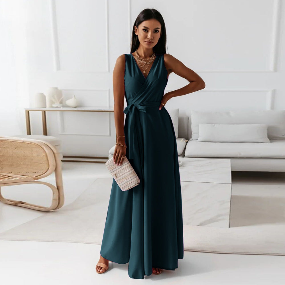 Sofia - Elegantes langes Abendkleid für Damen mit Taillenband