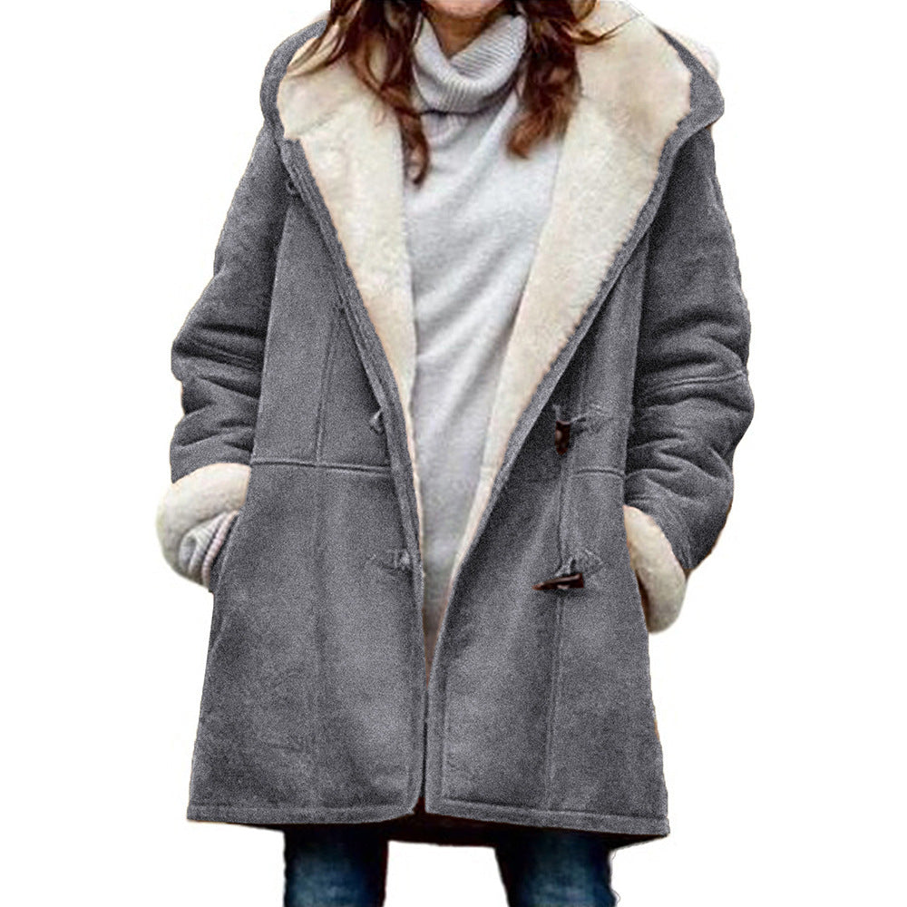 Mila | Women's Classic Duffel Coat | Dark Gray