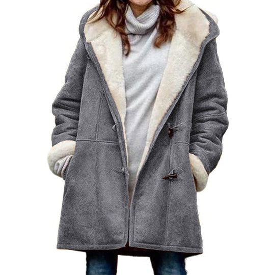 Mila | Women's Classic Duffel Coat | Dark Gray