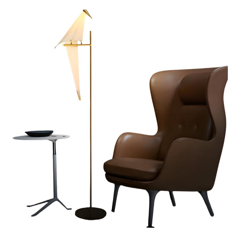 Oriva | Goldene künstlerische Origami-Vogel-Lampe | Gold