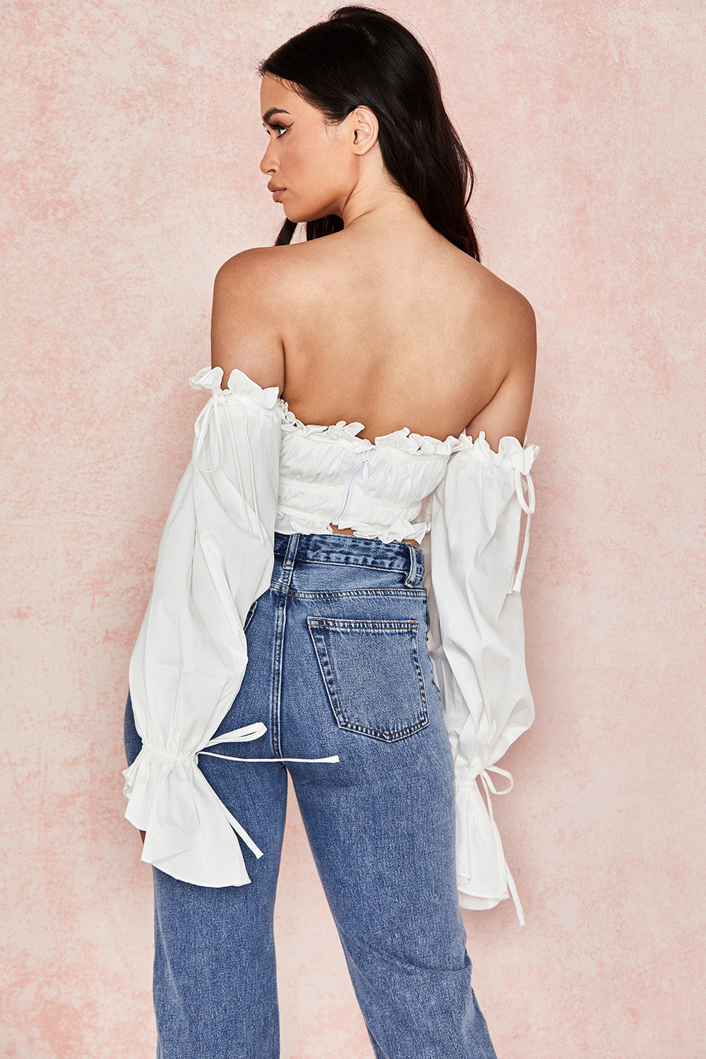 Femke | Top con spalle scoperte e ruches